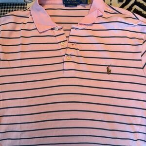 Ralph Lauren Pink Striped Polo Shirt
